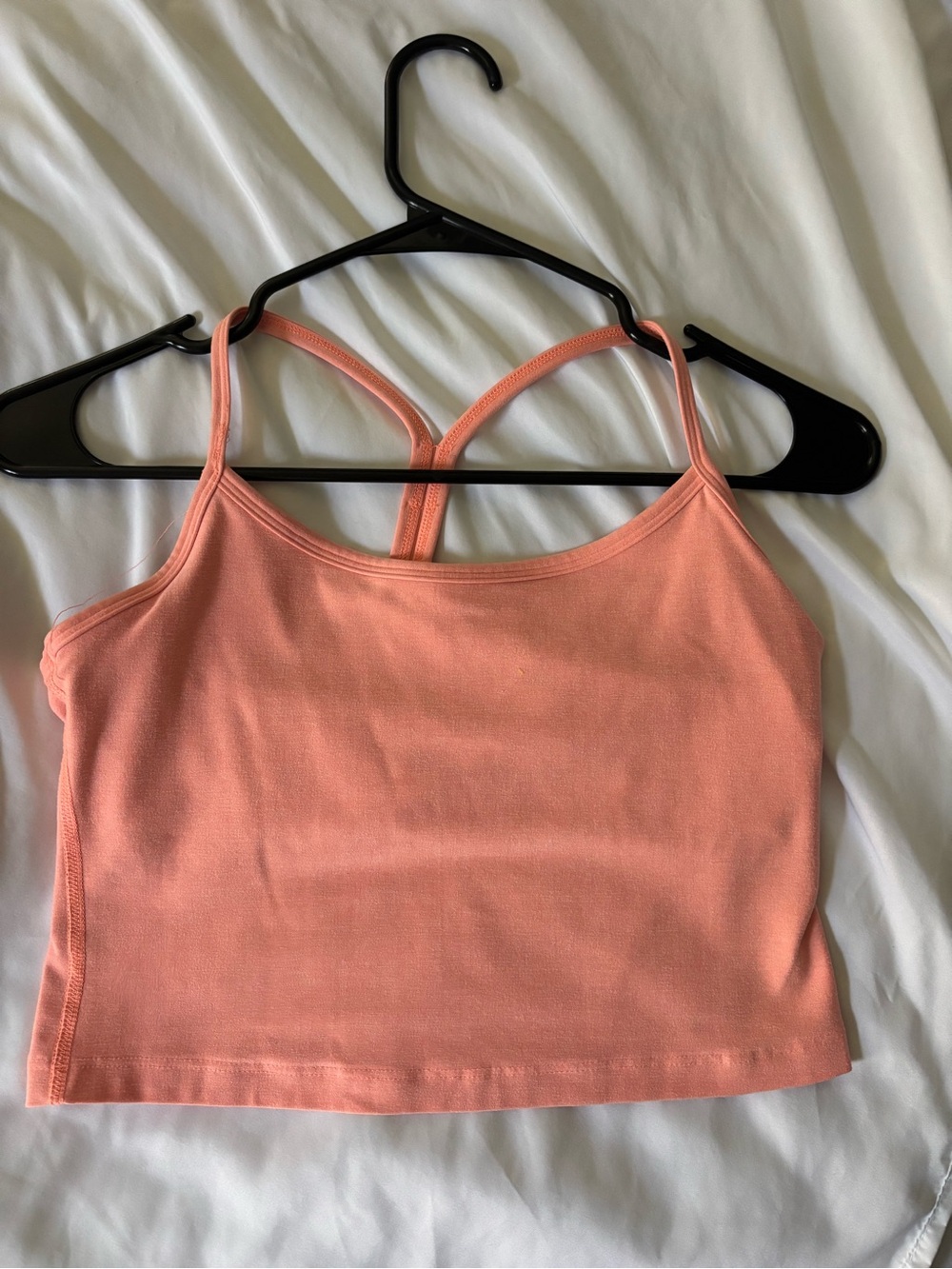 Beyond Yoga Coral Spacedye Cropped Tank and Biker Short Set